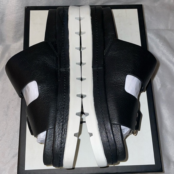 NWT J/SLIDES BAHA Black Leather Sandal - Picture 14 of 16